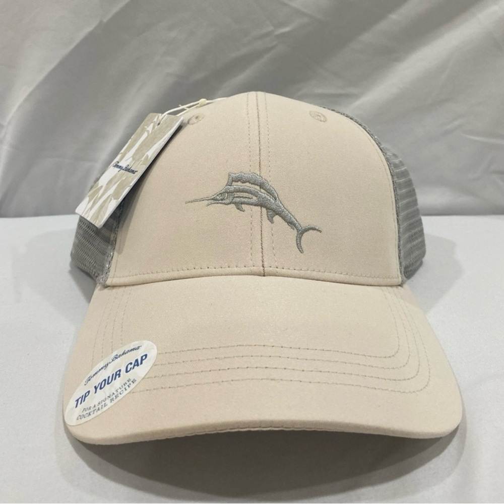 Tommy Bahama Tip Your Cap Baja Margarita Baseball Trucker Hat Marlin Logo NEW